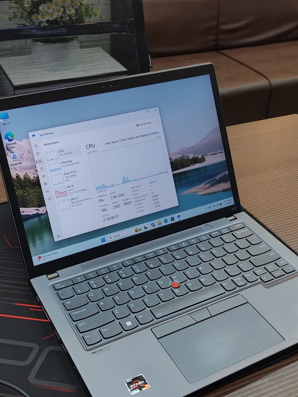 Lenovo ThinkPad X13 Gen 2 Ryzen 5 PRO 5650U Touchscreen WUXGA Display